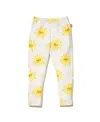 Mon Coeur Girls' Recycled Cotton Sun Leggings - Baby In Natural/yellow