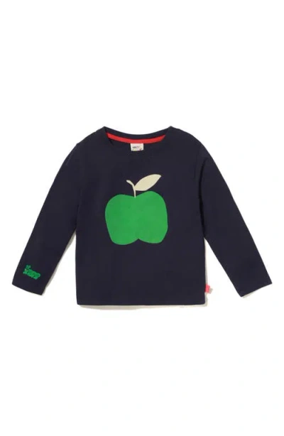 Mon Coeur Kids' Cotton T-shirt In Navy/print