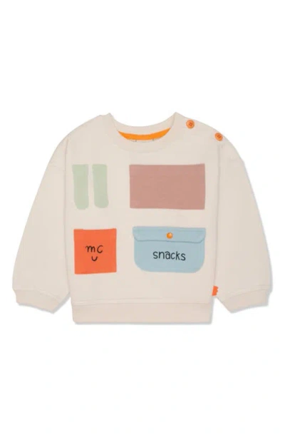 Mon Coeur Kids' Graphic Pocket Sweatshirt In Natural