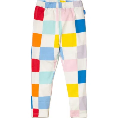 Mon Coeur Babies'  Print Leggings In Natural/checkered