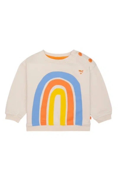 Mon Coeur Babies' Rainbow Graphic Sweatshirt In Natural/ Multi