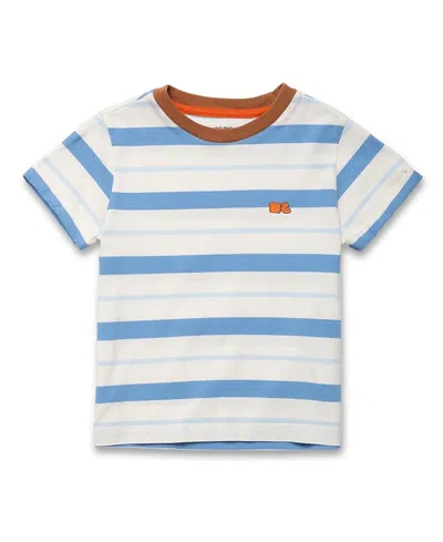 Mon Coeur Kids' Unisex Recycled Cotton Blue Stripe T-shirt