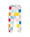 Mon Coeur Unisex Recycled Cotton Checkered Leggings - Baby In Natural/checkered