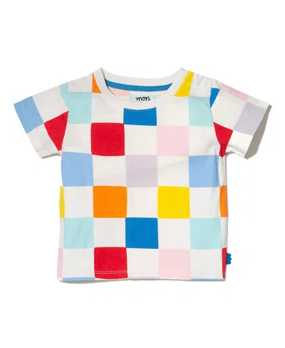 Mon Coeur Unisex Recycled Cotton Checkered T-shirt - Baby In Natural/checkered
