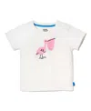 Mon Coeur Unisex Recycled Cotton Pelican T-shirt - Baby In Natural/multi Pink