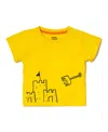 Mon Coeur Unisex Recycled Cotton Sandcastle T-shirt - Baby, Little Kid, Big Kid In Dandelion