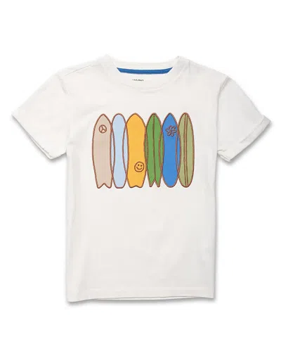 Mon Coeur Unisex Recycled Cotton Surf's Up T-shirt - Baby, Little Kid, Big Kid In White