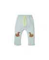 Mon Coeur Unisex Recycled Cotton Wolf Jogger - Little Kid In Gray