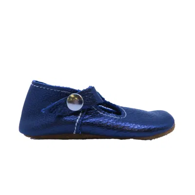 Pre-owned Mon Petit Kids' Girls Blue Sparkly Booties