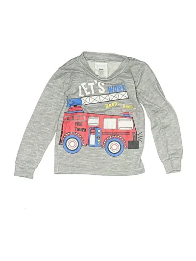 Pre-owned Mon Petit Kids' Long Sleeve T-shirt In Gray