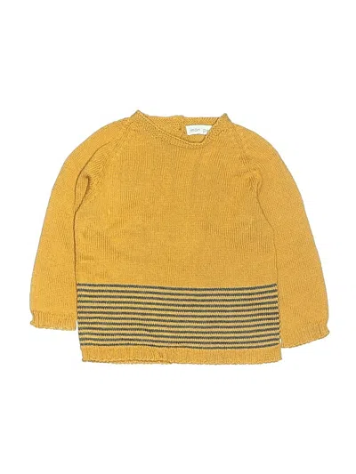 Pre-owned Mon Petit Babies' Pullover Sweater In Yellow