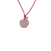 Mon Précieux Gem Kid's Apple Necklace In Rose Quartz In Pink