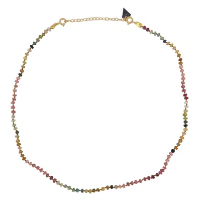 Mon Précieux Gem Teens Candies Necklace In Multicolor Tourmaline