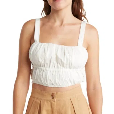 Mon Renn Cecile Crop Top In White