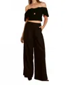 Mon Renn Johanna Ruffled Top In Black In Black