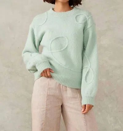 Mon Renn Motion Jumper Sweater In Mint In Green