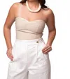 Mon Renn Scenic Top In Stone In Neutral
