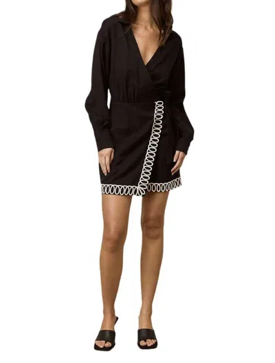 Mon Renn Sentiment Mini Dress In Black