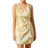 Mon Renn Tropical Mini Dress In Isle Of Palms Print In Multi