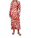 Mon Renn Tropico Midi Dress In Tropico Print In Multi