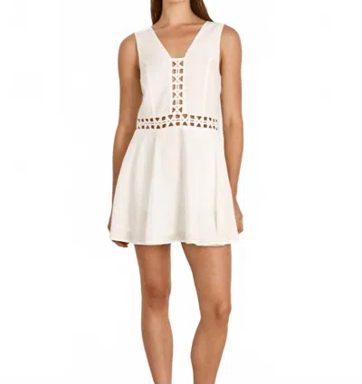 Mon Renn Women's Paradise Mini Dress In White