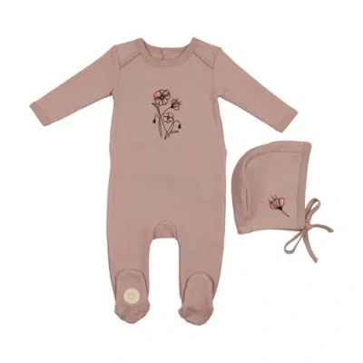 Mon Tresor Bebe Babies'  Flower Sketch Gift Set In Rose
