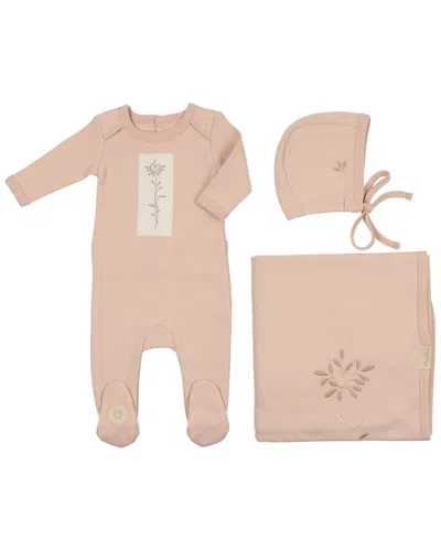Mon Tresor Kids' Flower Patch Layette Set In Pink