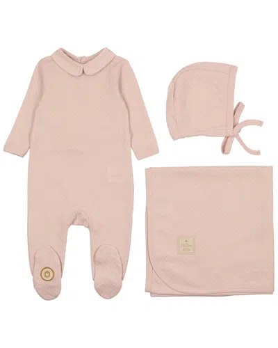 Mon Tresor Kids' Girls Textured Elegance Layette Set In Neutral