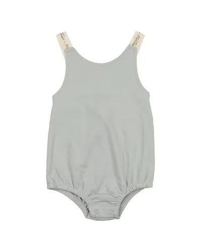 Mon Tresor Kids' Mt Ribboned Romper In Blue