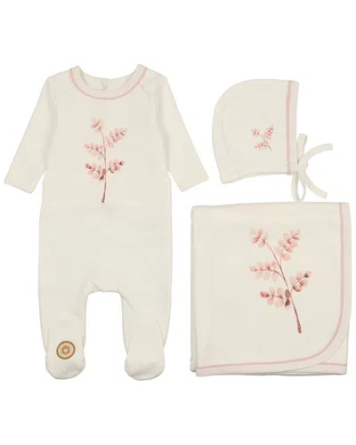 Mon Tresor Kids' Stem Stitch Layette Set In White