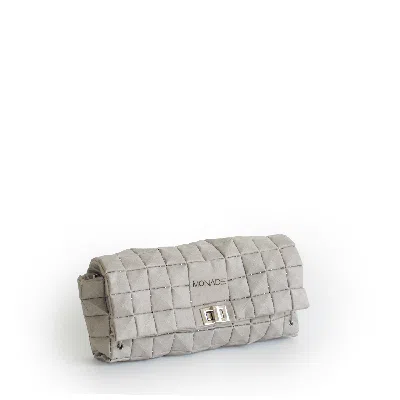 Monade Women's Grey Pouch Bag Matte Stone_