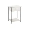 Monarch Accent Table, 2 Tier, End Black Metal, Contemporary