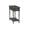Monarch Accent Table, 2 Tier, Narrow, Lamp, Storage Drawer, Green Veneer, Traditional