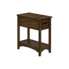 Monarch Accent Table, 2 Tier, Narrow, Storage Drawer, Brown Veneer, Transitional In Brown