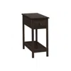 Monarch Accent Table, 2 Tier, Narrow, Storage Drawer, Lamp, Brown Veneer, Transitional