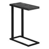 Monarch Accent Table, C-shaped, End, Side, Snack, Living Room, Bedroom, Black Laminate In Black