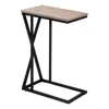 Monarch Accent Table, C-shaped, End, Side, Snack, Living Room, Bedroom, Brown Laminate