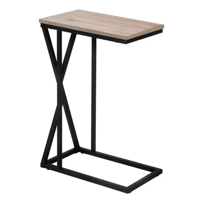 Monarch Accent Table, C-shaped, End, Side, Snack, Living Room, Bedroom, Brown Laminate