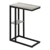 Monarch Accent Table, C-shaped, End, Side, Snack, Living Room, Bedroom, Grey Laminate