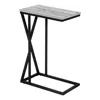 Monarch Accent Table, C-shaped, End, Side, Snack, Living Room, Bedroom, Grey Laminate