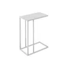 Monarch Accent Table, C-shaped, End, Side, Snack, Living Room, Bedroom, Tempered Glass