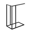Monarch Accent Table, C-shaped, End, Side, Snack, Living Room, Bedroom, White Laminate