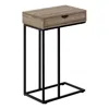 Monarch Accent Table, C-shaped, End, Side, Snack, Storage Drawer, Living Room, Bedroom