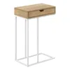 Monarch Accent Table, C-shaped, End, Side, Snack, Storage Drawer, Living Room, Bedroom