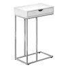 Monarch Accent Table, C-shaped, End, Side, Snack, Storage Drawer, Living Room, Bedroom