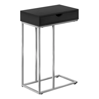 Monarch Accent Table, C-shaped, End, Side, Snack, Storage Drawer, Living Room, Bedroom