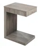 Monarch Accent Table, C-shaped, End, Side, Snack, Storage Drawer, Living Room, Bedroom