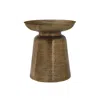 Monarch Accent Table, Drum, Side, End, Nightstand, Lamp, Living Room, Bedroom, Copper In Brown