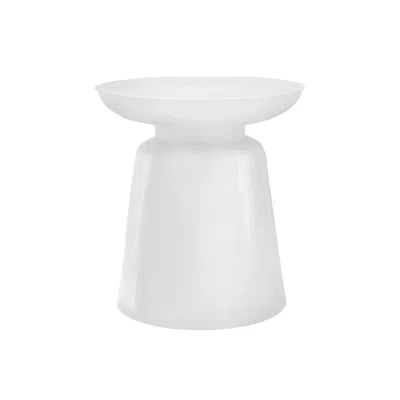 Monarch Accent Table, Drum, Side, End, Nightstand, Lamp, Living Room, Bedroom, White