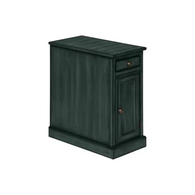 Monarch Accent Table, End, Side Table, Antique Blue Veneer, Traditional